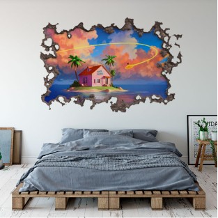 Vinilo decorativo 3d dragon ball